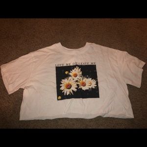 Floral T-shirt crop